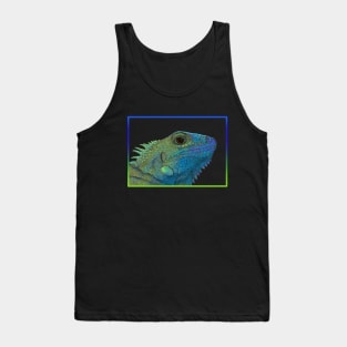 Blue-green Iguana Tank Top